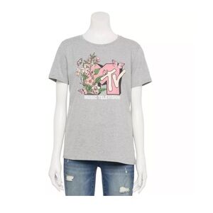 MTV Women's Floral Graphic T-Shirt, Size XL